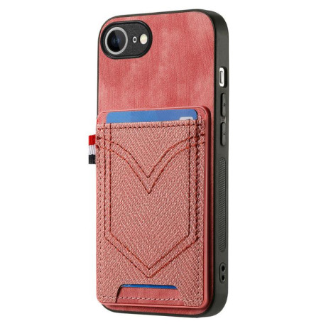 Чохол Denim Texture Leather Skin на iPhone 16e - рожевий