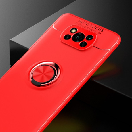 Ударозахисний чохол Metal Ring Holder на Xiaomi Poco X3 / Poco X3 Pro - червоний