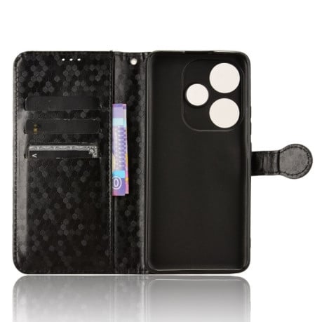 Чехол-книжка Honeycomb Dot для Xiaomi Poco F6/Redmi Turbo 3 5G - черный