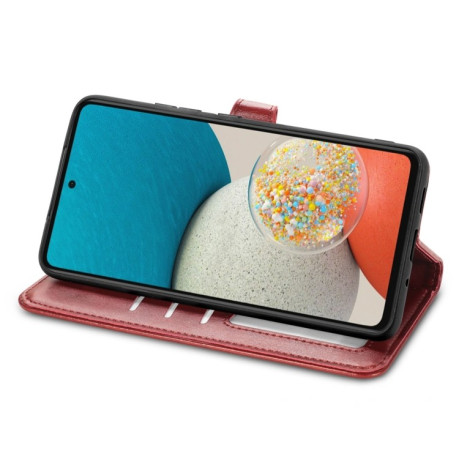 Чехол-книжка Retro Solid Color на Samsung Galaxy A73 5G - красный