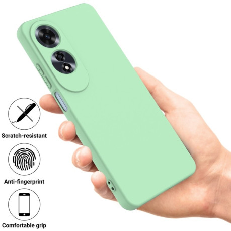 Силіконовий чохол Solid Color Liquid Silicone на OPPO A60 4G - зелений