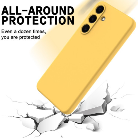Силіконовий чохол Solid Color Liquid Silicone  для Samsung Galaxy S25+ 5G - жовтий