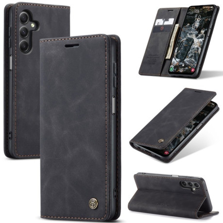 Кожаный чехол CaseMe-013 Multifunctional на Samsung Galaxy A25 5G - черный