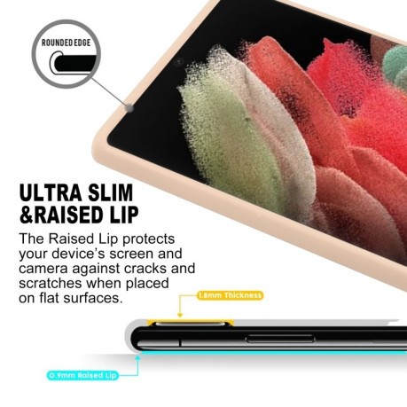 Противоударный чехол GOOSPERY SOFT FEELING для Samsung Galaxy S22 Ultra 5G - светло-розовый