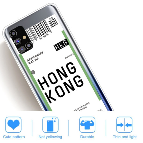 Противоударный чехол Boarding Pass Series на Samsung Galaxy M51 - Hong Kong