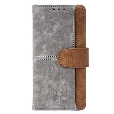 Чохол-книжка Color Stitching Skin Feel Leather RFID Blocking на OPPO A5 Pro 5G Global - сірий
