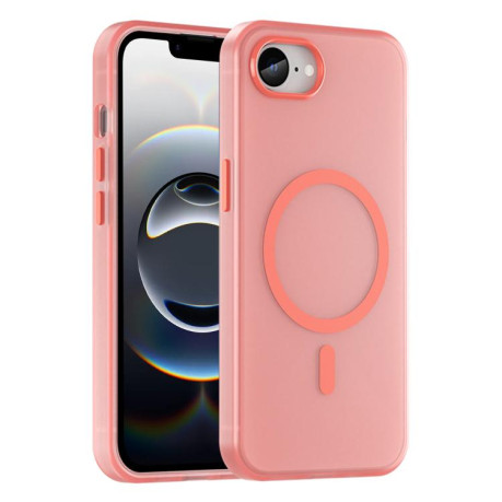 Противоударный чехол MagSafe Frosted Translucent TPU + PC для iPhone 16e - красный