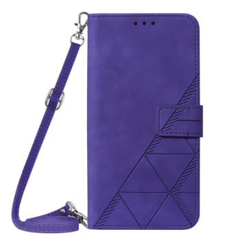 Чехол-книжка Crossbody 3D Embossed на Samsung Galaxy M33 5G - фиолетовый