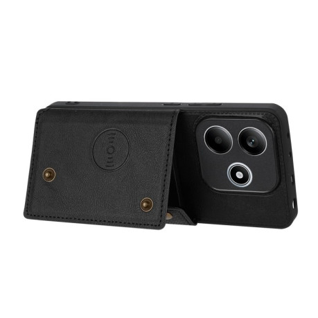 Противоударный чехол Double Buckle для Xiaomi Redmi Note 14 5G - черный