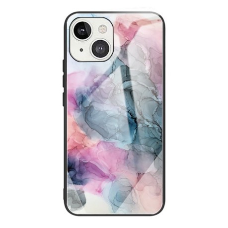 Противоударный стеклянный чехол Marble Pattern Glass на iPhone 14/13 - Abstract Multicolor