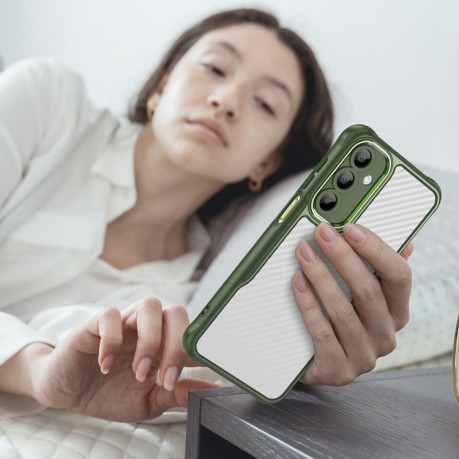 Ударозахисний чохол Carbon Fiber Texture Translucent для Samsung Galaxy A16 5G - зелений