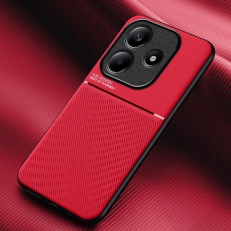 Противоударный чехол Tilt Strip Grain на Xiaomi Redmi Note 14 5G - красный
