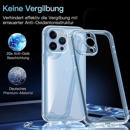 Протиударний чохол Acrylic Clear для iPhone 14 Pro - синій