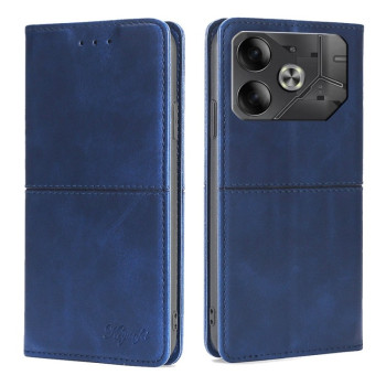 Чехол-книжка Cow Texture Magnetic на Tecno Pova 6 5G — синий
