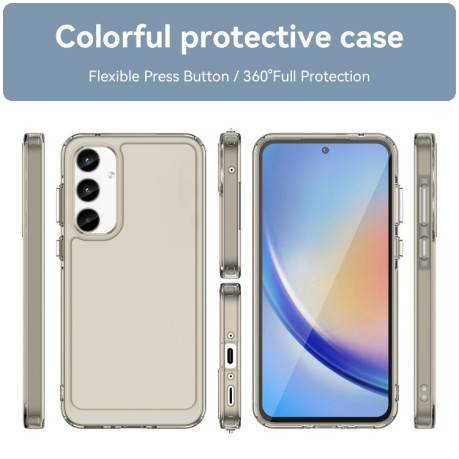 Протиударний чохол Candy Series для Samsung Galaxy A35 5G - прозоро-сірий