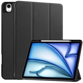 Чохол-книжка Custer Pattern Pure Color 3-Fold Holder на iPad Air 13 2024 - чорний
