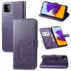 Чохол-книжка Four-leaf Clasp Embossed Samsung Galaxy M32/A22 4G - фіолетовий