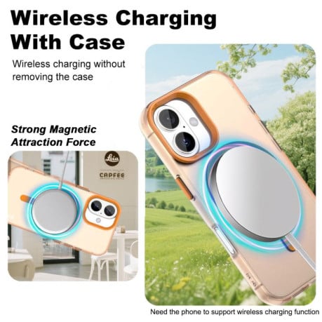 Чехол IMAK Candy Series с MagSafe на iPhone 17 - оранжевый