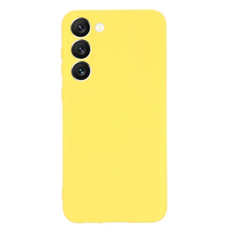 Силиконовый чехол Solid Color Liquid Silicone на Samsung Galaxy S23 5G - желтый
