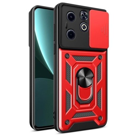 Противоударный чехол Sliding Camshield для Infinix Hot 40i / Smart 8 - красный