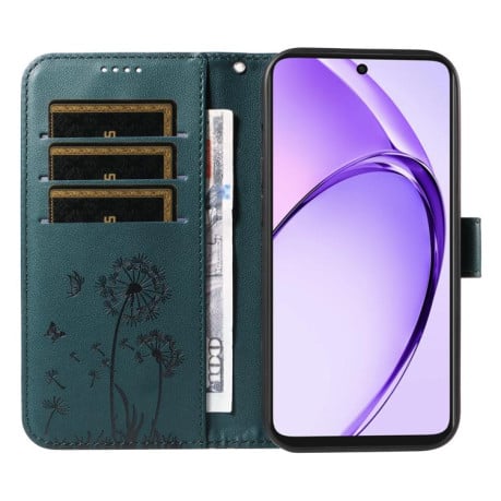 Чехол-книжка с тиснением Dandelion и магнитным хлястиком на OPPO A5X 5G Global - синий