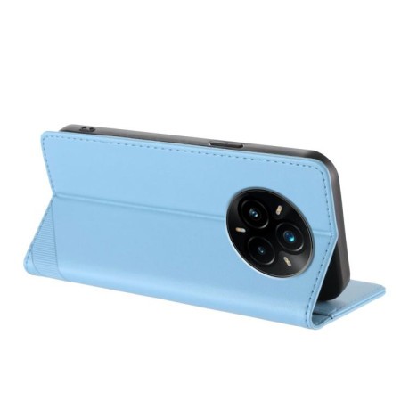 Чехол-книжка Embossed Multi-functional Wallet Retro Leather на Realme 14 Pro+ - голубой