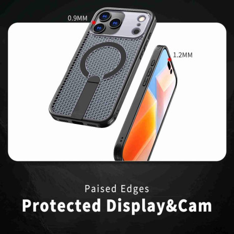 Чохол kalebol Honeycomb Cooling з MagSafe та підставкою на iPhone 17 Pro - чорний