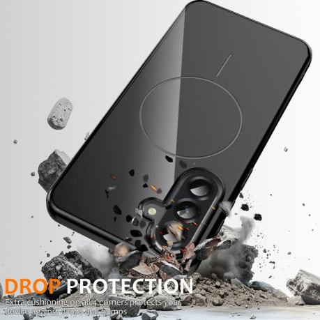 Чохол Glossy TPU Shockproof з MagSafe на Samsung Galaxy A17 5G/4G - чорний