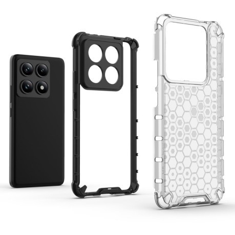 Противоударный чехол Honeycomb на Xiaomi 14T Pro 5G Global - красный