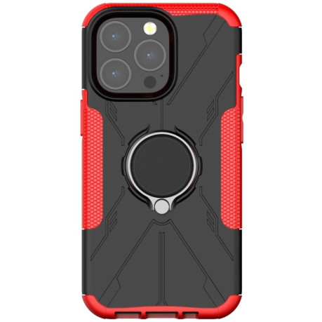 Противоударный чехол Machine Armor Bear для iPhone 13 mini - красный