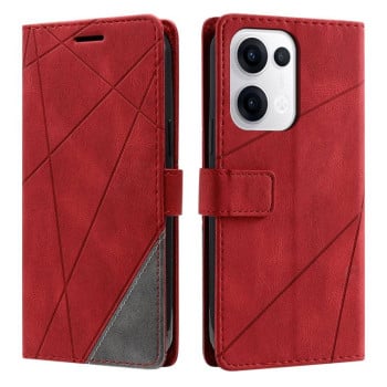 Чохол-книжка Skin Feel Splicing для OPPO Reno13 5G - червоний