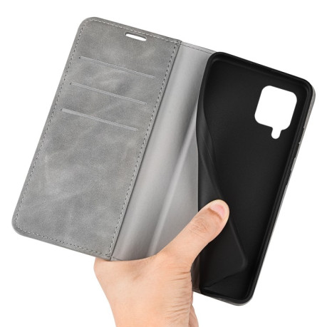 Чехол-книжка Retro-skin Business Magnetic для Samsung Galaxy M22 - серый