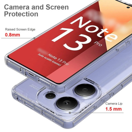 Акриловый противоударный чехол HMC для Xiaomi Redmi Note 13 Pro/Poco M6 Pro 4G - прозрачный