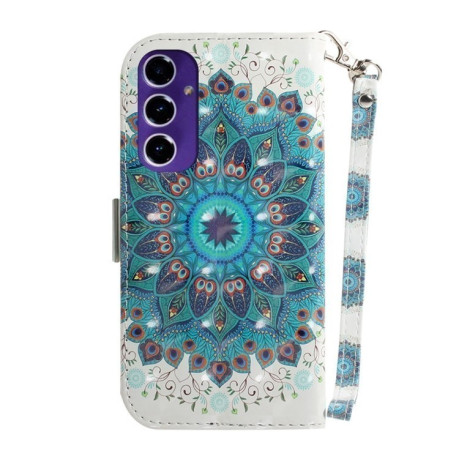 Чехол-книжка Crystal 3D Shockproof Protective Leather для Samsung Galaxy S24 FE 5G - Wreath