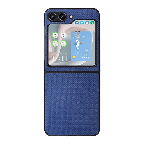 Противоударный чехол EsCase Leather Series для Samsung Galaxy Flip 5 - синий