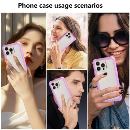 Противоударный чехол Matte TPU Hybrid PC 3-in-1 для iPhone 16 - фиолетовый