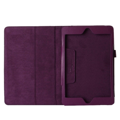 Чохол-книжка Litchi Texture для iPad Pro 12.9 - фіолетовий
