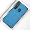Противоударный чехол Cloth Texture на Realme 5 Pro/Realme Q - голубой