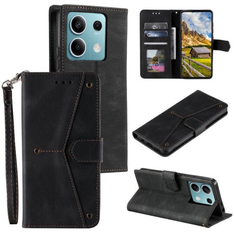 Чохол-книжка Stitching Skin Feel для Motorola Edge 60 Fusion - чорний