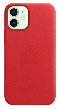 Кожаный Чехол Leather Case MagSafe Red для iPhone 12 mini