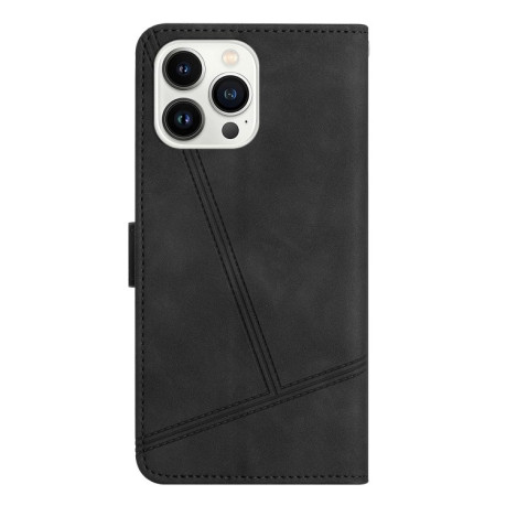 Чехол-книжка Stitching Skin Feel для iPhone 16 Pro Max - черный