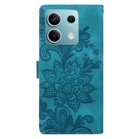 Чохол-книжка  Lace Floral Embossed Magnetic Buckle на Xiaomi Redmi Note 14 4G/5G - зелений