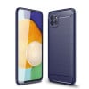 Чохол Brushed Texture Carbon Fiber на Samsung Galaxy A03 - синій