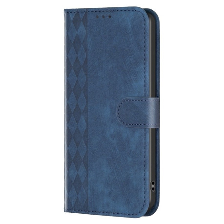 Чехол-книжка Plaid Embossed Leather для Xiaomi Redmi Note 13 4G Global - синий