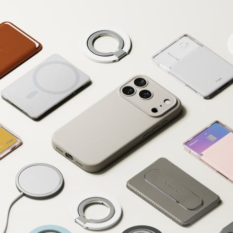 Оригинальный силиконовый чехол Ringke Silicone Magnetic с MagSafe на iPhone 17 Pro - Beige