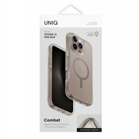 Оригинальный чехол UNIQ Combat Magclick Charging на iPhone 16 Pro Max - Gold