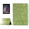 Шкіряний Чохол Crocodile Texture Horizontal Flip зелений для iPad Air 2