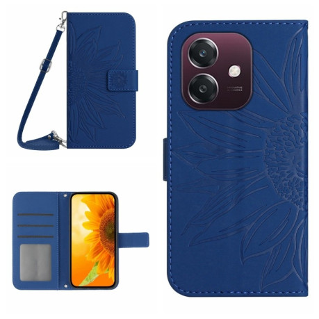 Чехол-книжка Skin Feel Sun Flower для OPPO A3/A3x/A40m- синий