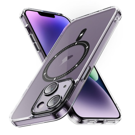 Чохол Clear Case MagSafe Simple Magnetiс для iPhone 15 Plus - чорний