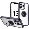 Противоударный чехол Acrylic Ring Holder на iPhone 13 Pro Max - синий